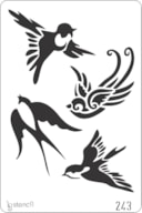 STENCIL 20X30CM 243 SWALLOWS