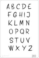 STENCIL 20X30CM 283 LETTERS