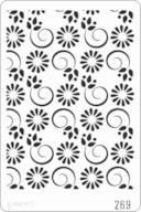 STENCIL 20X30CM 269 FLOWERS