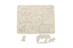 PUZZLE ANIMALS 32.5X25X0.3CM POPLAR W.