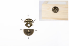 SET 6 FECHOS DOURADOS D.4CM