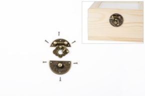 SET 6 CIERRES ORO VIEJO D.4CM