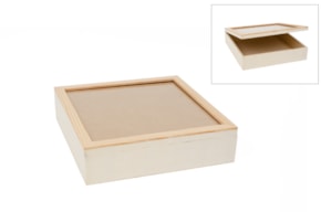 WOODEN BOX 33.5x33.5x9.5CM