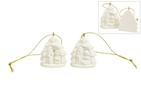 SET 2 NATIVITY FAMILY 4.2X1.2X4.8CM PLATE BACK