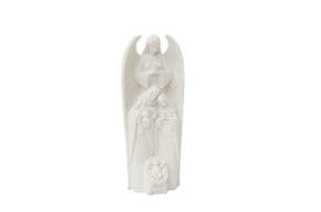 NATIVITY FAMILY & ANGEL 12.6X8.3X32CM