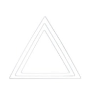 CONJ. 3 TRIANGULOS METAL 20-25-30CM RAYHER