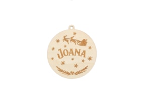 BOLA DE NAVIDAD C/ NOMBRE PERSONALIZABLE D.9X0.4CM CHOUPO