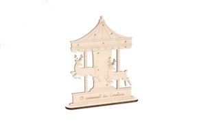 CAROUSEL W/ CUSTOMIZE NAME 18.8X24X0.6CM POPLAR W.