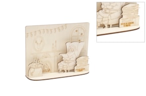 SCENE ROOM FATHER CHRISTMAS 24.6X18.6X0.4CM POPLAR W.