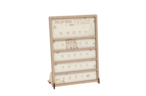 CHRISTMAS CALENDAR 21.9X30.7X0.3CM POPLAR W.