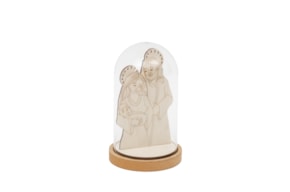 BASE C/CAMPANULA C/ SAGRADA FAMILIA 9.3X15.8X1.2CM MDF
