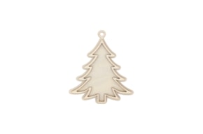 SET 4 CHRISTMAS TREE 8.7X10X0.3CM POPLAR W.