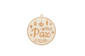 SET 4 BOLAS DE NAVIDAD PAZ D.9X0.4CM CHOPO
