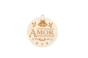 SET 4 BOLAS DE NATAL AMOR D.9X0.4CM CHOUPO