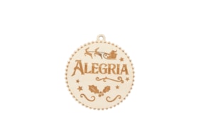 SET 4 CHRISTMAS BALLS ALEGRIA D.9X0.4CM POPLAR W.