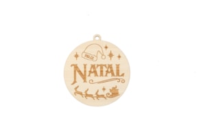 SET 4 CHRISTMAS BALLS D.9X0.4CM POPLAR W.