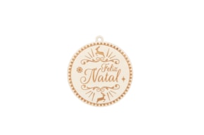 SET 4 BOLAS DE NATAL FELIZ NATAL D.9X0.4CM CHOUPO