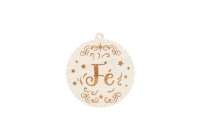 SET 4 CHRISTMAS BALLS FÉ D.9X0.4CM POPLAR W.