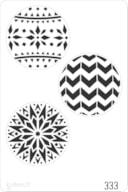 STENCIL 20X30CM 333 CHRISTMAS BALLS