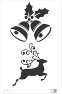 STENCIL 20X30CM 336 REINDEER AND BELL