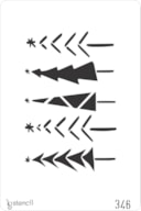 STENCIL 20X30CM 346 PINE TREES