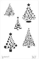 STENCIL 20X30CM 347 PINE TREES