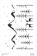 STENCIL 20X30CM 345 PINE TREES WITH REINDEER