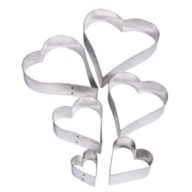 CONJ. 6 CORTANTES CORAZON METAL P/DECORAÇAO 3-10CM RAYHER