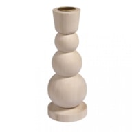 Wood.candleholder, FSC 100%, 6.5cm ø, natural, 16.5cm RAYHER