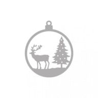 Punching template Christmas bauble Deer, 6.5cm ø, RAYHER