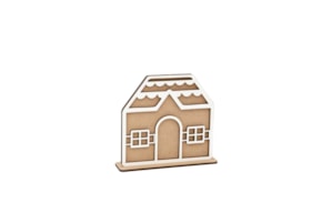 CASA 13.9X13.3X0.3CM MDF BRANCO C/ BASE