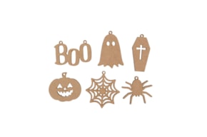 SET 12 HALLOWEEN APLICATIONS 8X0.3CM MDF