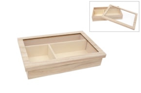 CAJA P/ BAUTIZADO C/ACRILICO 38X25X7.5CM