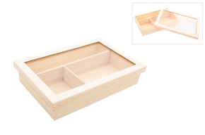 CAJA DE BAUTIZO CON ACRÍLICO 38X25X7.5CM