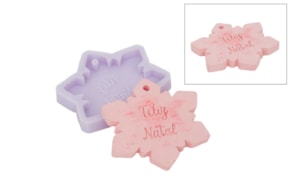 MOLDE SILICONE FLOCO FELIZ NATAL 7X7CM  MLD212