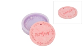 MOLDE SILICONE PLACA RED. AMOR D.6.5CM  MLD213