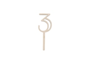 SET 4 CAKE TOP NUMBER 3 9.7X0.4CM CHOUPO