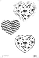 PLANTILLA 20X30CM 380 CORAZONES