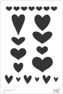 PLANTILLA 20X30CM 392 CORAZONES