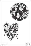 PLANTILLA 20X30CM 383 PÁJAROS