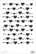 PLANTILLA 20X30CM 386 CORAZONES