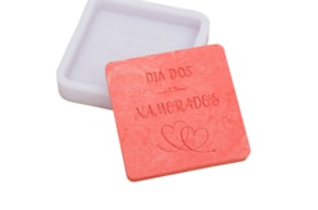 MOLDE SILICONE DIA NAMORADOS 6X6X0.8CM  MLD220