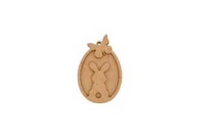 SET 6 EGGS WITH RABBIT 5.8X8.9X0.3CM MDF