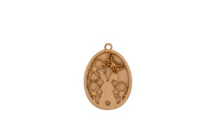 SET 6 EGGS WITH RABBIT 5.9X8.2X0.3CM MDF