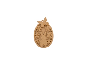 SET 6 EGGS WITH RABBIT 5.8X8.9X0.3CM MDF