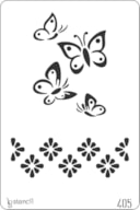 PLANTILLA 20X30CM 405 MARIPOSAS