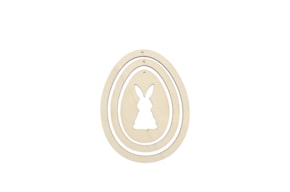 SET 2 APLICACIONES HUEVO CON CONEJO 12.1X15.5X0.4CM CHOUPO