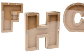 CUADRO HUCHA LETRA PERSONALIZABLE 20X1.6CM MDF