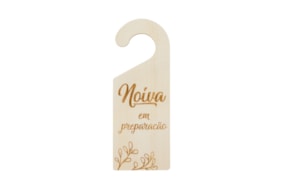 SET 6 HANGING PLAQUES F/ DOOR 9.5X25X0.6CM POPLAR WOOD
