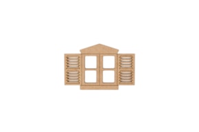 SET 12 WINDOWS 6X3.9X0.3CM MDF